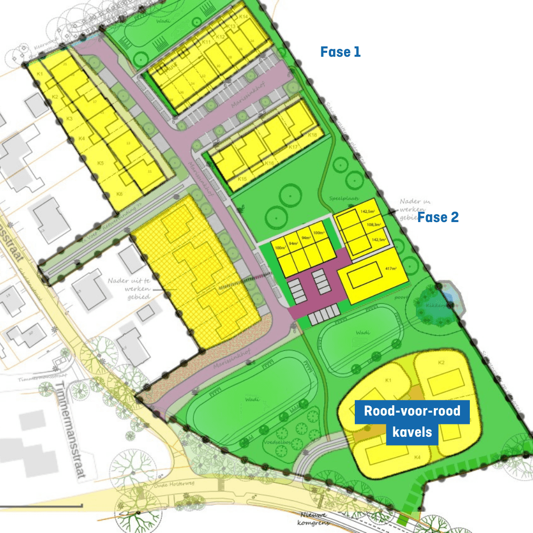 Verkaveling nieuwbouwplan Marissink