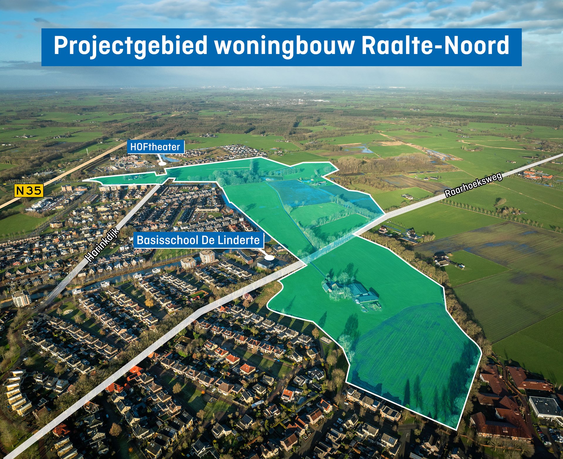 Projectgebied woningbouw Raalte-Noord